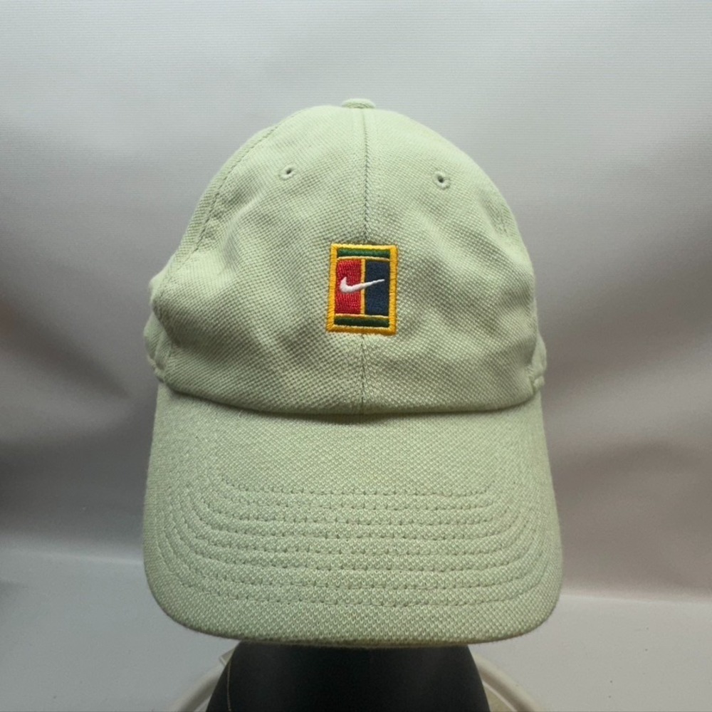 Nike Tennis Heritage 86 Court Logo Hat Cap Strapback Honey Dew Green DJ6147-343
